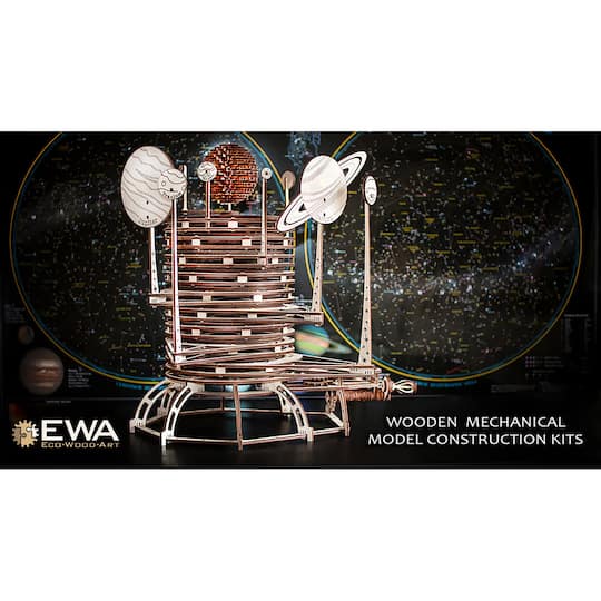 EWA™ Eco-Wood-Art Planetarium 3D Wooden STEM Construction Kit